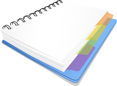 A picture of a book with blank pages